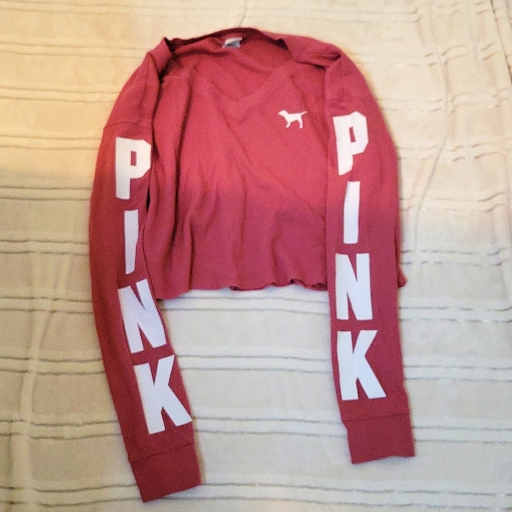 PINK Crew Neck Long sleeve